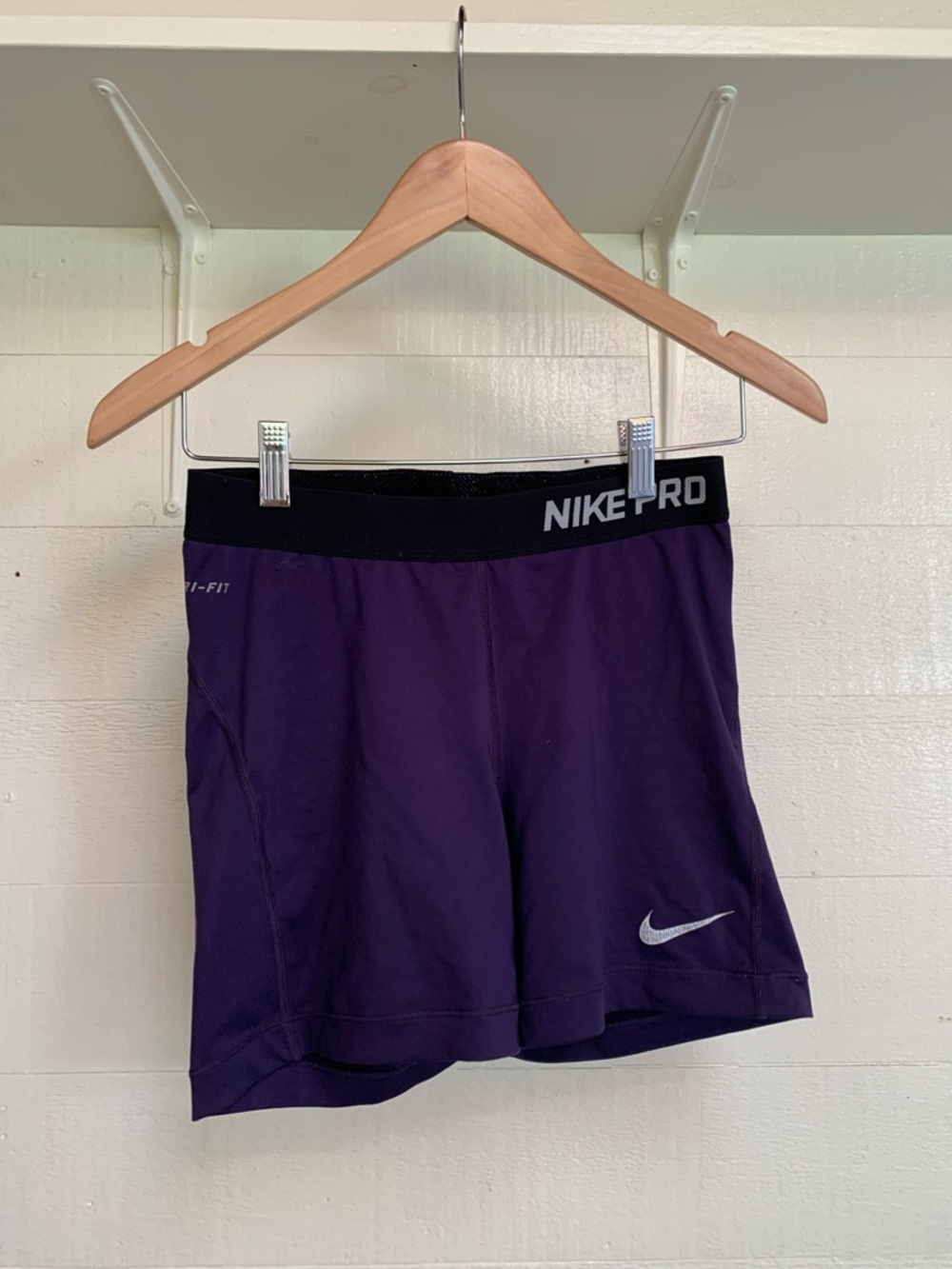 Women's Purple Nike Pro Dri-FIT Training Shorts